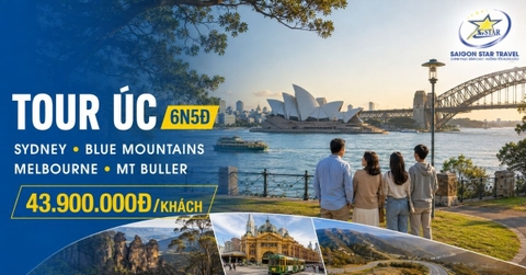 Tour Úc 6 Ngày 5 Đêm: Sydney - Blue Mountains - Melbourne