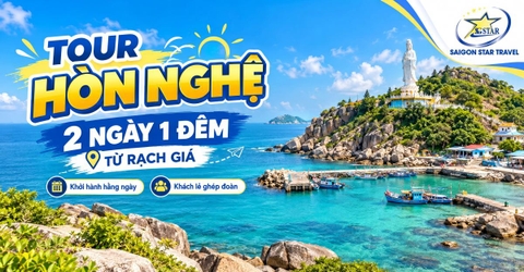Tour Hòn Nghệ 2 Ngày 1 Đêm Từ Rạch Giá - Khởi Hành Hằng Ngày