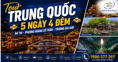 Tour Ân Thi – Phượng Hoàng Cổ Trấn – Trương Gia Giới 5N4Đ