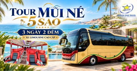 Tour Mũi Né 5 Sao 3 Ngày 2 Đêm - Xe Limousine Cao Cấp