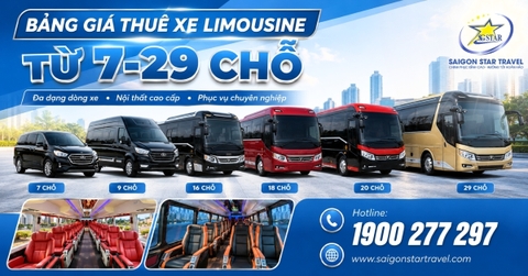 Bảng Giá Thuê Xe Limousine Tại TpHCM Từ 7–29 Chỗ | Saigon Star Travel
