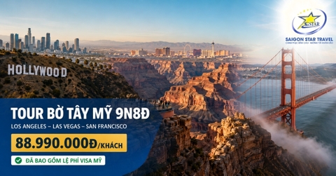 Tour Bờ Tây Mỹ 9 Ngày 8 Đêm Từ TpHCM – Los Angeles, Las Vegas, San Francisco