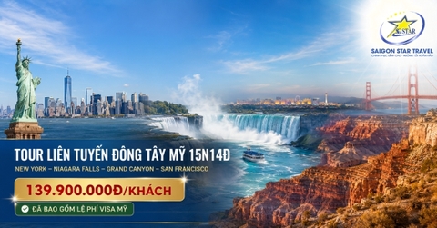 Tour Liên Tuyến Đông Tây Mỹ 15 Ngày 14 Đêm Từ TpHCM
