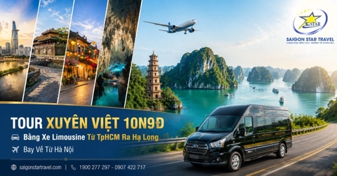 Tour Xuyên Việt 10 Ngày 9 Đêm Bằng Xe Limousine Từ TpHCM Ra Hạ Long