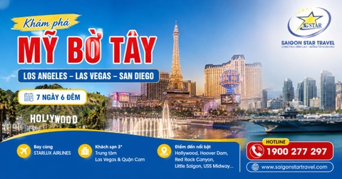 Tour Mỹ Bờ Tây 7N6Đ: Los Angeles – Las Vegas – San Diego Từ TpHCM