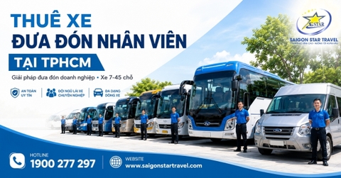 Thuê Xe Đưa Đón Nhân Viên Tại TpHCM Theo Tháng, Theo Ca [2026]