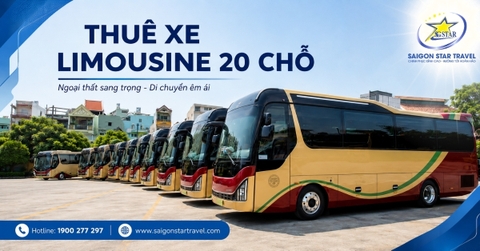 Thuê Xe Limousine 20 Chỗ Tại TpHCM Có Tài Xế | Saigon Star Travel