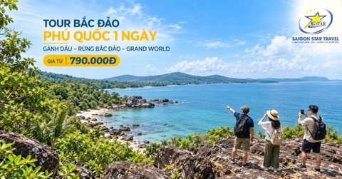 Tour Bắc Đảo Phú Quốc 1 Ngày - Gành Dầu, Rừng Nguyên Sinh, Grand World