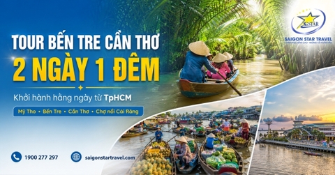 Tour Bến Tre Cần Thơ 2 Ngày 1 Đêm Khởi Hành Hằng Ngày | Khám Phá Chợ Nổi - Miệt Vườn Sông Nước