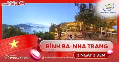 Tour Bình Ba Nha Trang Lễ 30/4 3N3Đ: Nghỉ Dưỡng 4 Sao, Xe Giường Nằm