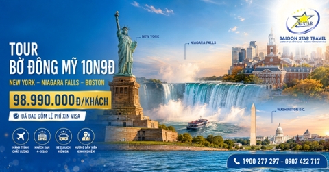 Tour Bờ Đông Mỹ 10 Ngày 9 Đêm Từ TpHCM – New York, Niagara Falls, Boston