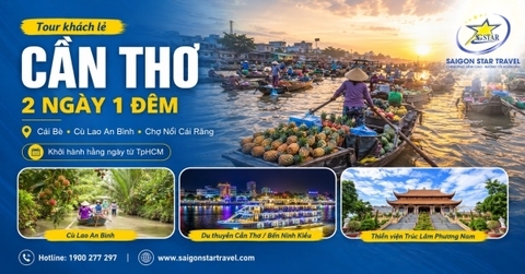 Tour Cần Thơ 2 Ngày 1 Đêm Từ TpHCM Khởi Hành Hằng Ngày | Cái Bè - Vĩnh Long