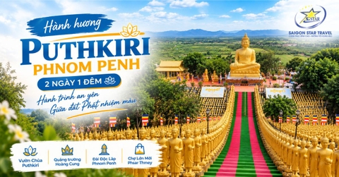 Tour Campuchia 2 Ngày 1 Đêm: Vườn Chùa Pukiri - Phnom Penh Từ TpHCM
