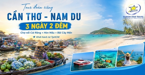 Tour Cần Thơ Nam Du 3 Ngày 2 Đêm Từ TpHCM | Tàu Cao Tốc, BBQ Hải Sản