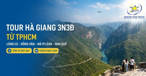 Tour Hà Giang 3N3Đ Từ TpHCM | Gồm Vé Máy Bay - Khách Sạn 3 Sao