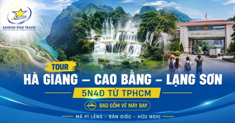Tour Hà Giang - Cao Bằng - Lạng Sơn 5N4Đ Từ TpHCM