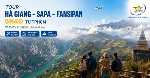 Tour Hà Giang - Sapa - Fansipan 5N4Đ Từ TpHCM | Gồm Vé Máy Bay