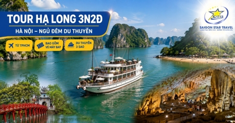 Tour Hà Nội - Hạ Long 3N2Đ Từ TpHCM | Ngủ Đêm Du Thuyền