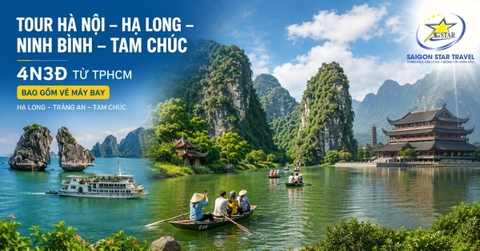 Tour Hà Nội - Hạ Long - Ninh Bình - Tam Chúc 4N3Đ Từ TpHCM