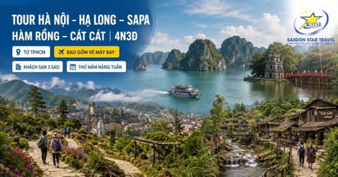 Tour Hà Nội - Hạ Long - Sapa - Hàm Rồng - Cát Cát 4N3Đ Từ TpHCM