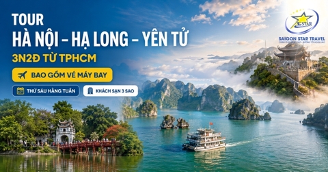 Tour Hà Nội - Hạ Long - Yên Tử 3N2Đ Từ TpHCM | Bao Vé Máy Bay
