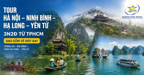 Tour Hà Nội - Ninh Bình - Hạ Long - Yên Tử 3N2Đ Từ TpHCM