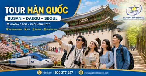 Tour Hàn Quốc Busan - Daegu - Seoul 2026 Từ TpHCM | Bay Vietnam Airlines