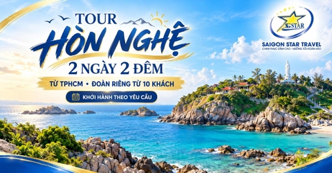 Tour Hòn Nghệ 2 Ngày 2 Đêm Từ TpHCM - Đoàn Riêng Từ 10 Khách