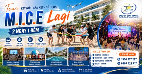 Tour M.I.C.E Lagi 2 Ngày 1 Đêm Từ TpHCM | Hội Nghị, Team Building, Gala Dinner