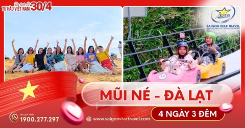 Tour Mũi Né - Đà Lạt 4N3Đ Lễ 30/4 | Check-in Biển Xanh Và Phố Núi
