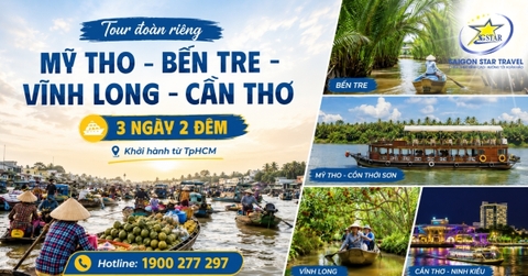 Tour Mỹ Tho Bến Tre Vĩnh Long Cần Thơ 3 Ngày 2 Đêm: Từ TpHCM
