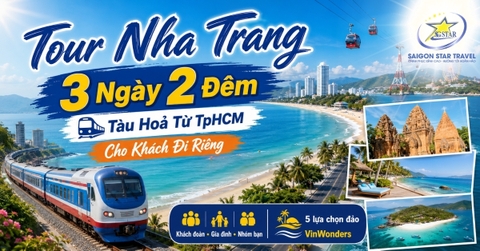 Tour Nha Trang 3 Ngày 2 Đêm Tàu Hoả Từ TpHCM Cho Khách Đi Riêng