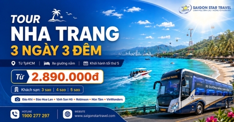 Tour Nha Trang 3 Ngày 3 Đêm Từ TpHCM: Xe Giường Nằm, Khách Sạn 3-4-5 Sao, Nhiều Lựa Chọn Ngày 2