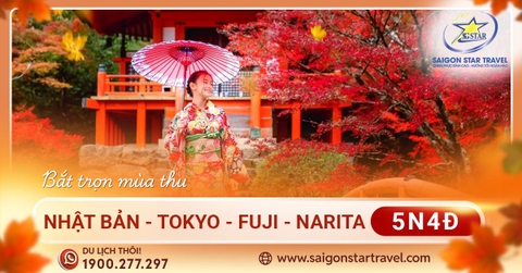 Tour Du lịch Nhật Bản 5 Ngày 4 Đêm - Tokyo - Phú Sĩ - Narita