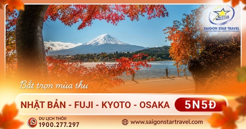 Tour Du Lịch Nhật Bản 5 Ngày 5 Đêm - Narita - Tokyo - Fuji - Kyoto - Osaka