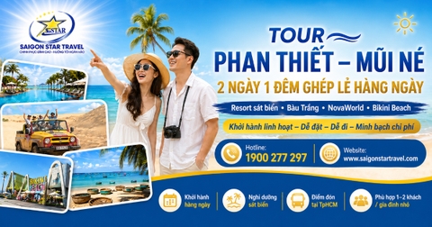 Tour Mũi Né 2 Ngày 1 Đêm - Nghỉ Resort 3-4 Sao, Khởi Hành Hằng Ngày