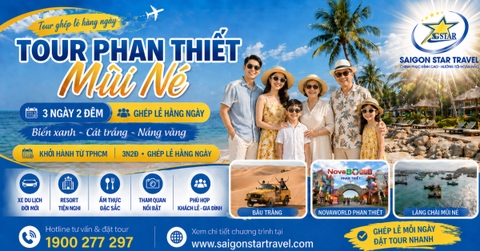 Tour Phan Thiết Mũi Né 3 Ngày 2 Đêm Ghép Lẻ Hàng Ngày | Trọn Gói Giá Rẻ - Khởi Hành Từ TpHCM