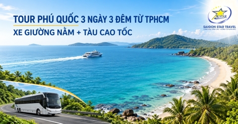 Tour Phú Quốc 3 Ngày 3 Đêm Từ TpHCM - Xe Giường Nằm + Tàu Cao Tốc