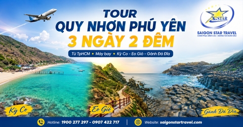 Tour Quy Nhơn Phú Yên 3 Ngày 2 Đêm Từ TpHCM – Kỳ Co, Eo Gió, Gành Đá Đĩa