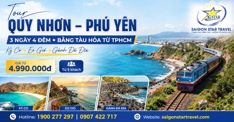 Tour Quy Nhơn Phú Yên 3 Ngày 4 Đêm Bằng Tàu Hỏa Từ TpHCM