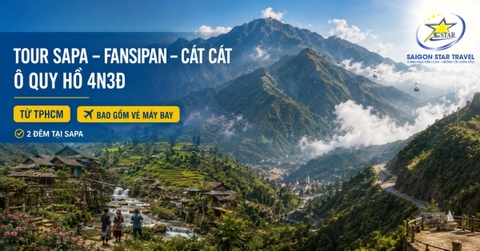 Tour Sapa - Fansipan - Cát Cát - Ô Quy Hồ 4N3Đ Từ TpHCM