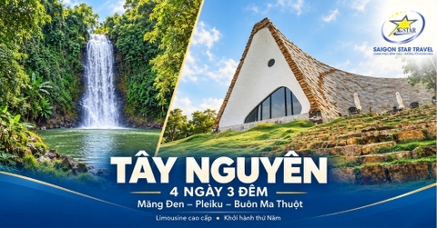 Tour Tây Nguyên 4 Ngày 3 Đêm Từ TpHCM - Xe Limousine Cao Cấp