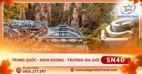 Tour du lịch Trung Quốc 5N4Đ - Trương Gia Giới - Phượng Hoàng Cổ Trấn