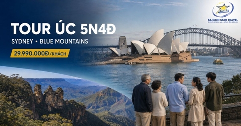 Tour Úc 5 Ngày 4 Đêm Từ TpHCM: Sydney – Blue Mountains & 1 Ngày Tự Do