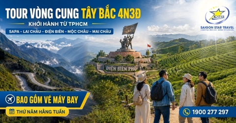 Tour Vòng Cung Tây Bắc 4N3Đ Từ TpHCM: Sapa - Điện Biên - Mộc Châu