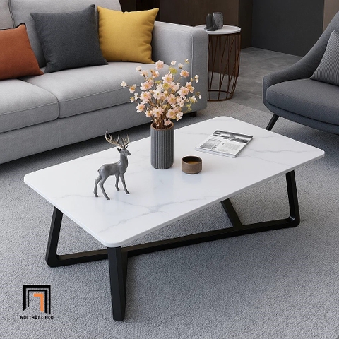 F2 Bàn trà phòng khách mặt đá ceramic BTPK46 Rincon 1m hiện đại