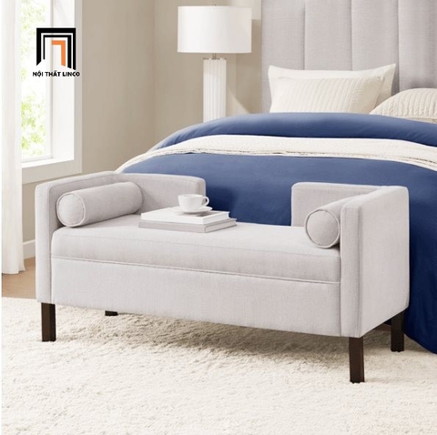 M1 Sofa băng chờ SB33 Hon nỉ cao cấp tông xám trắng hiện đại