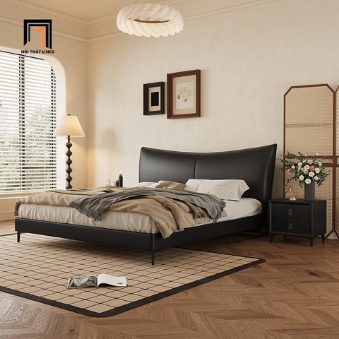 C1 Giường ngủ bọc da cao cấp GN96 Aubrey 1m6 cho gia đình