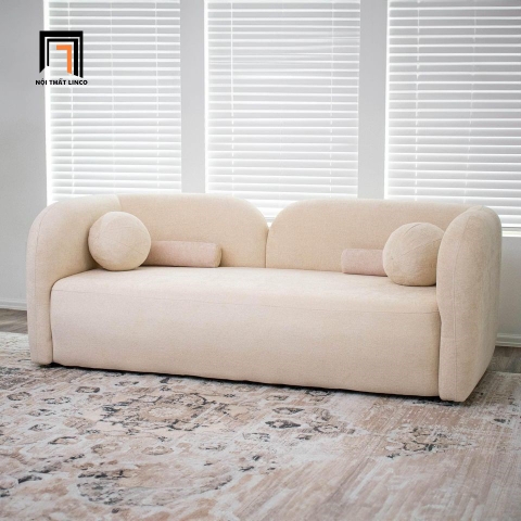E1 Ghế sofa băng cong đẹp BT262 Utah dài 2m bọc vải nỉ mềm