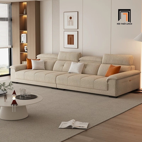 C1 Ghế sofa băng nỉ BHQ6 Farrow kê đầu gật gù 2m6 cho gia đình